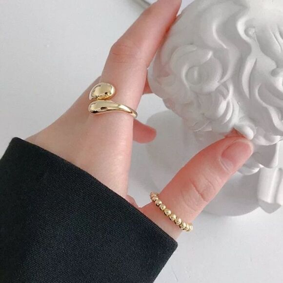 18k Gold Wrap Ring 925 stamped - Picture 7 of 9